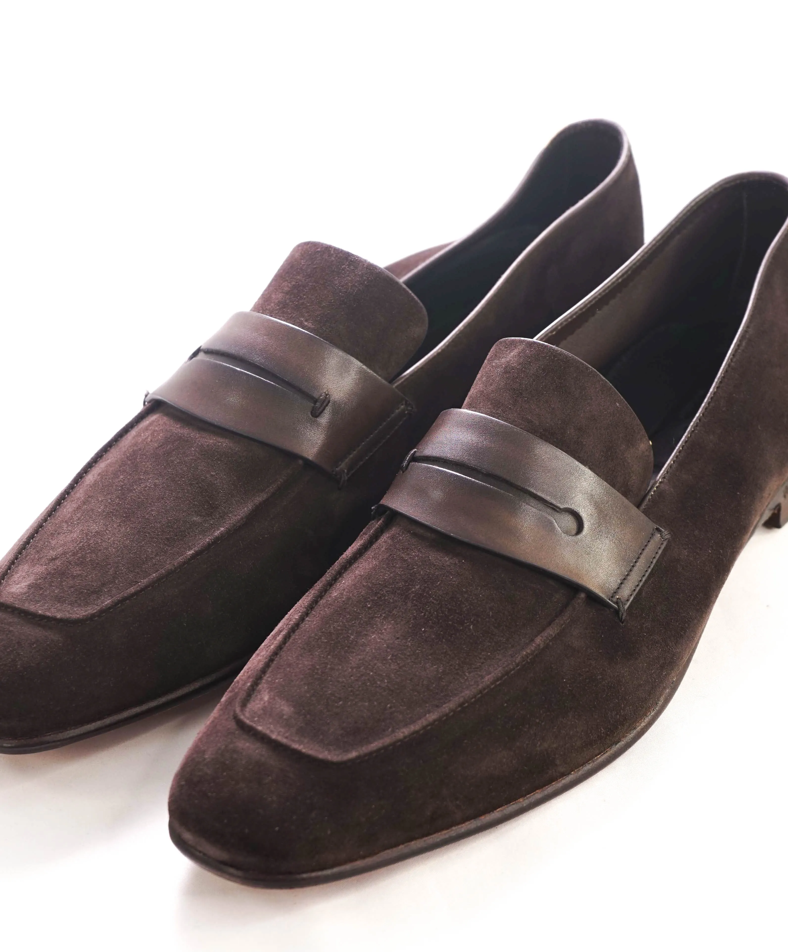 $960 ERMENEGILDO ZEGNA - Brown Penny Loafers - 13 US 12EU