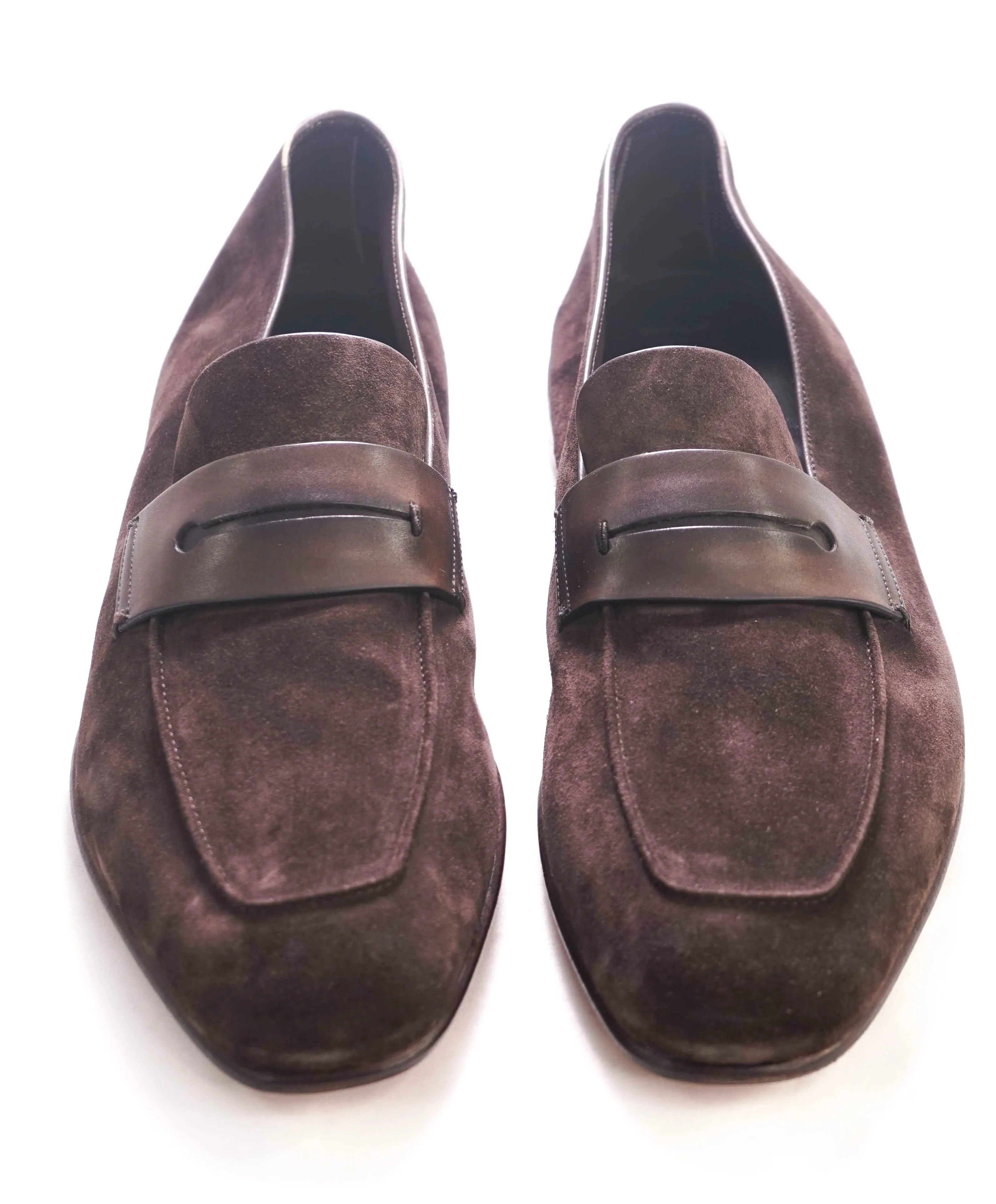 $960 ERMENEGILDO ZEGNA - Brown Penny Loafers - 13 US 12EU