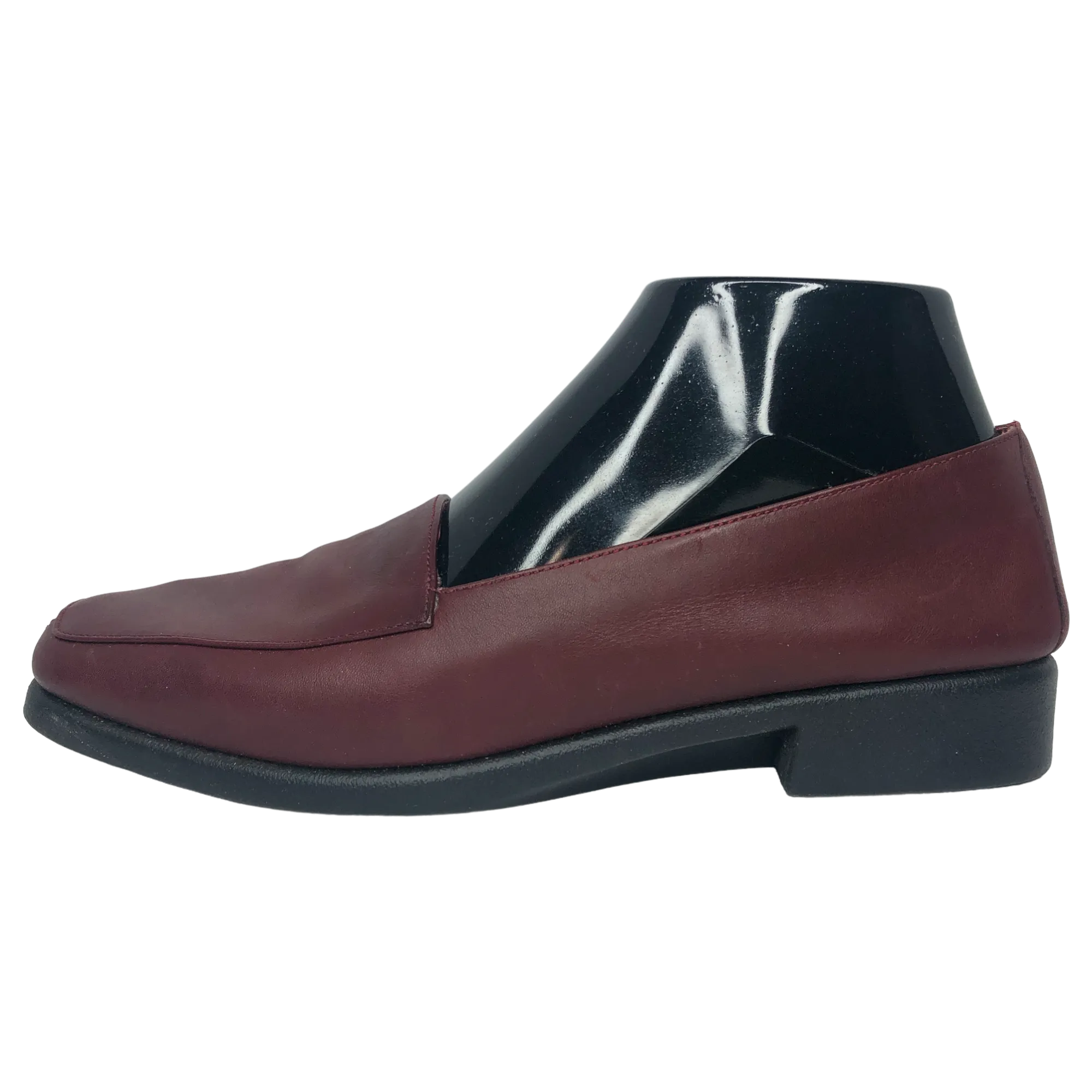 Aerosoles Red Wine Square Deal Soft Leather Loafers - Size 7.5 - Women