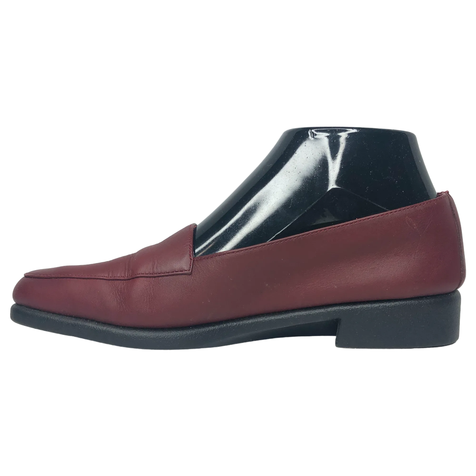 Aerosoles Red Wine Square Deal Soft Leather Loafers - Size 7.5 - Women