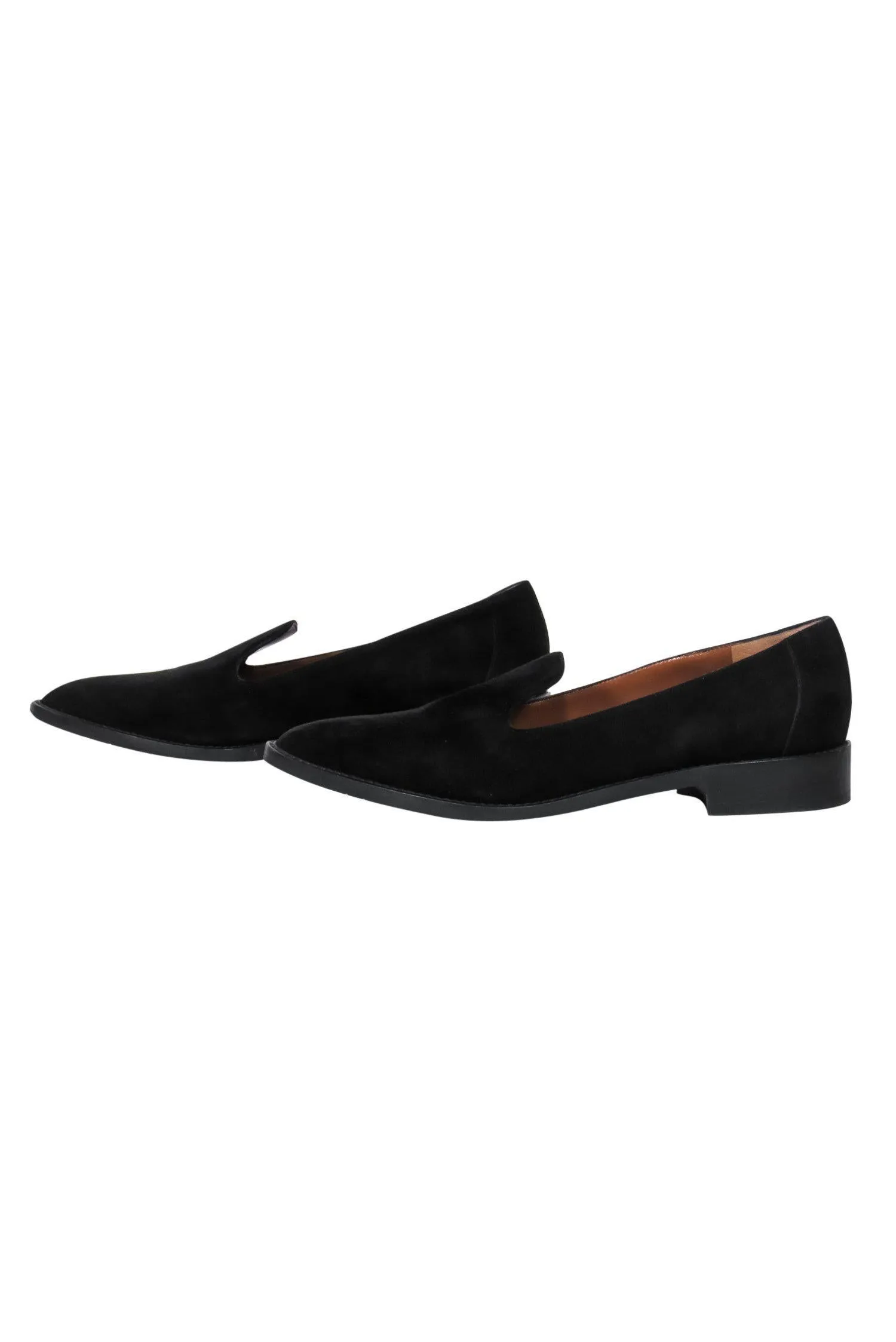 Aquatalia - Black Suede Pointed Toe Loafers Sz 8