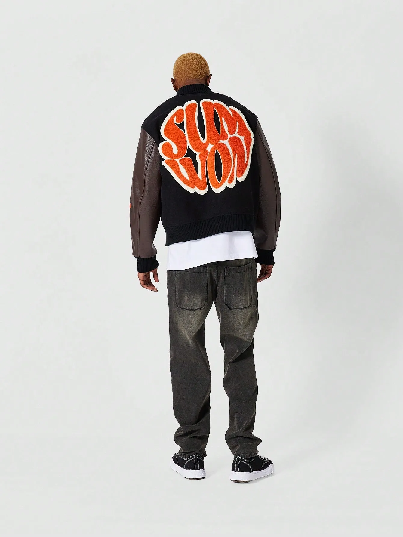 Badged Wool Varsity Jacket