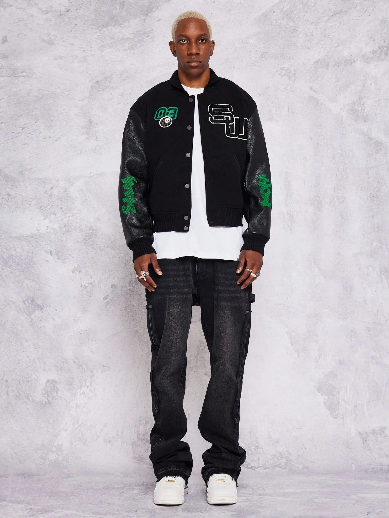 Badged Wool Varsity Jacket