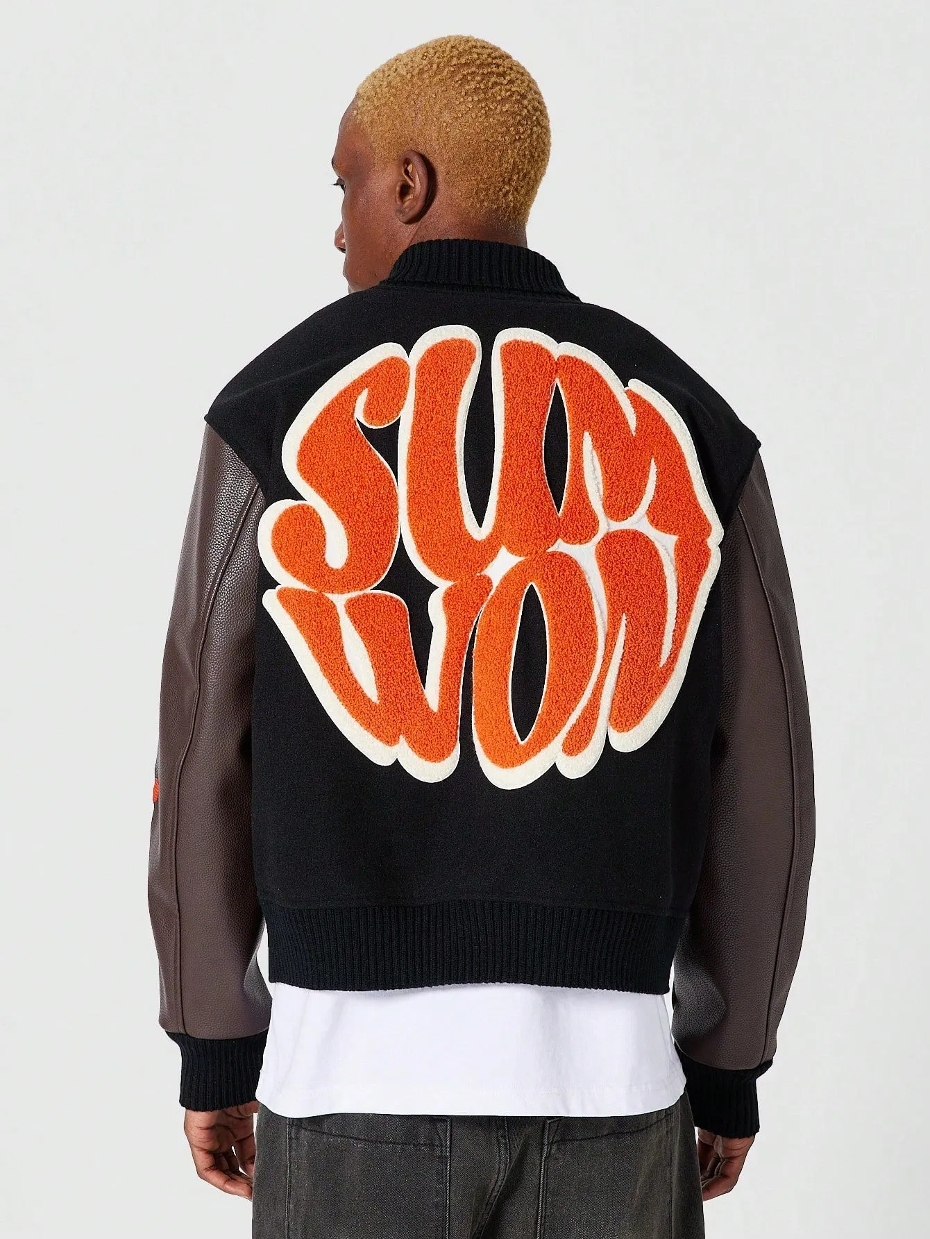 Badged Wool Varsity Jacket