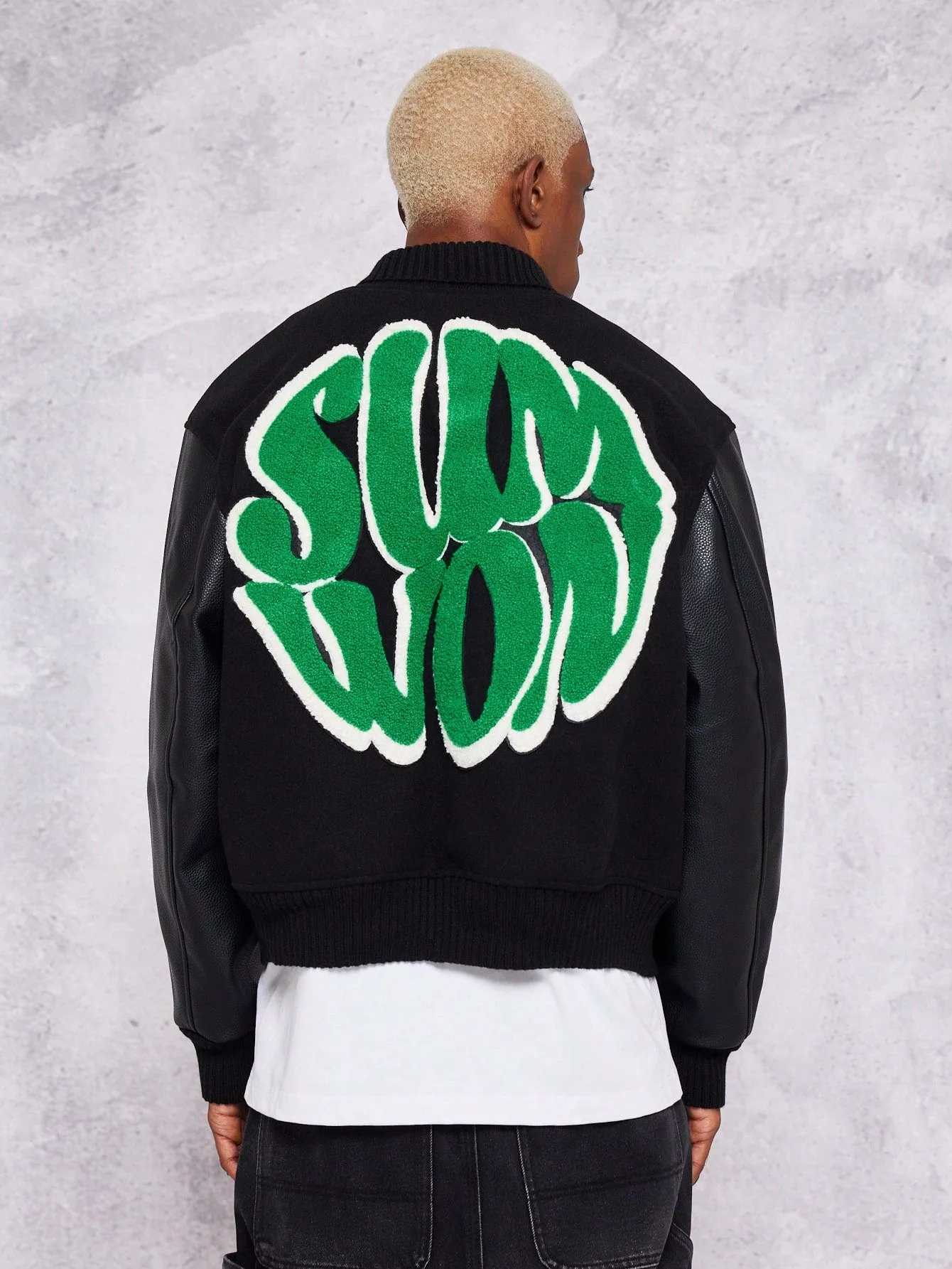 Badged Wool Varsity Jacket