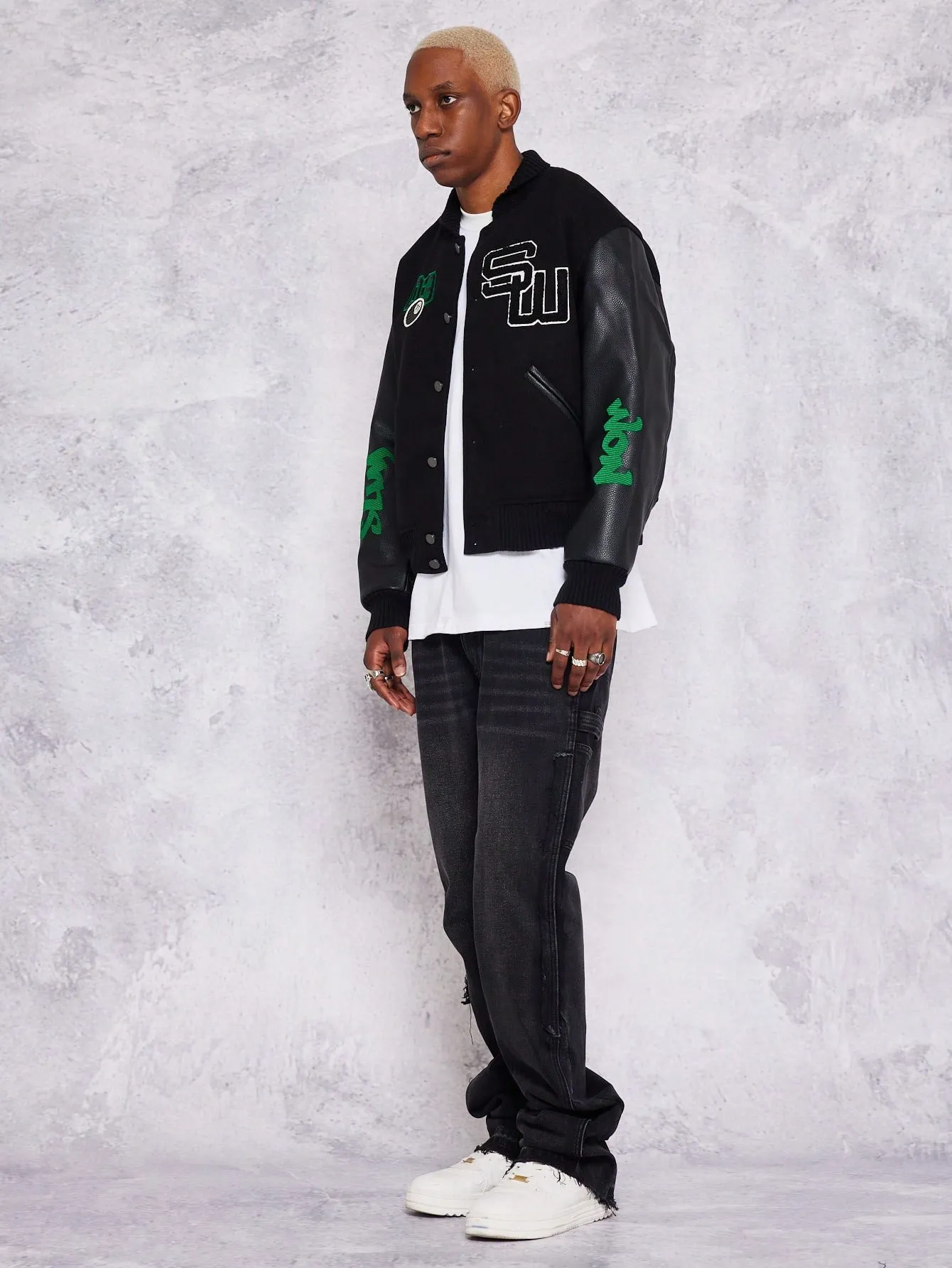 Badged Wool Varsity Jacket