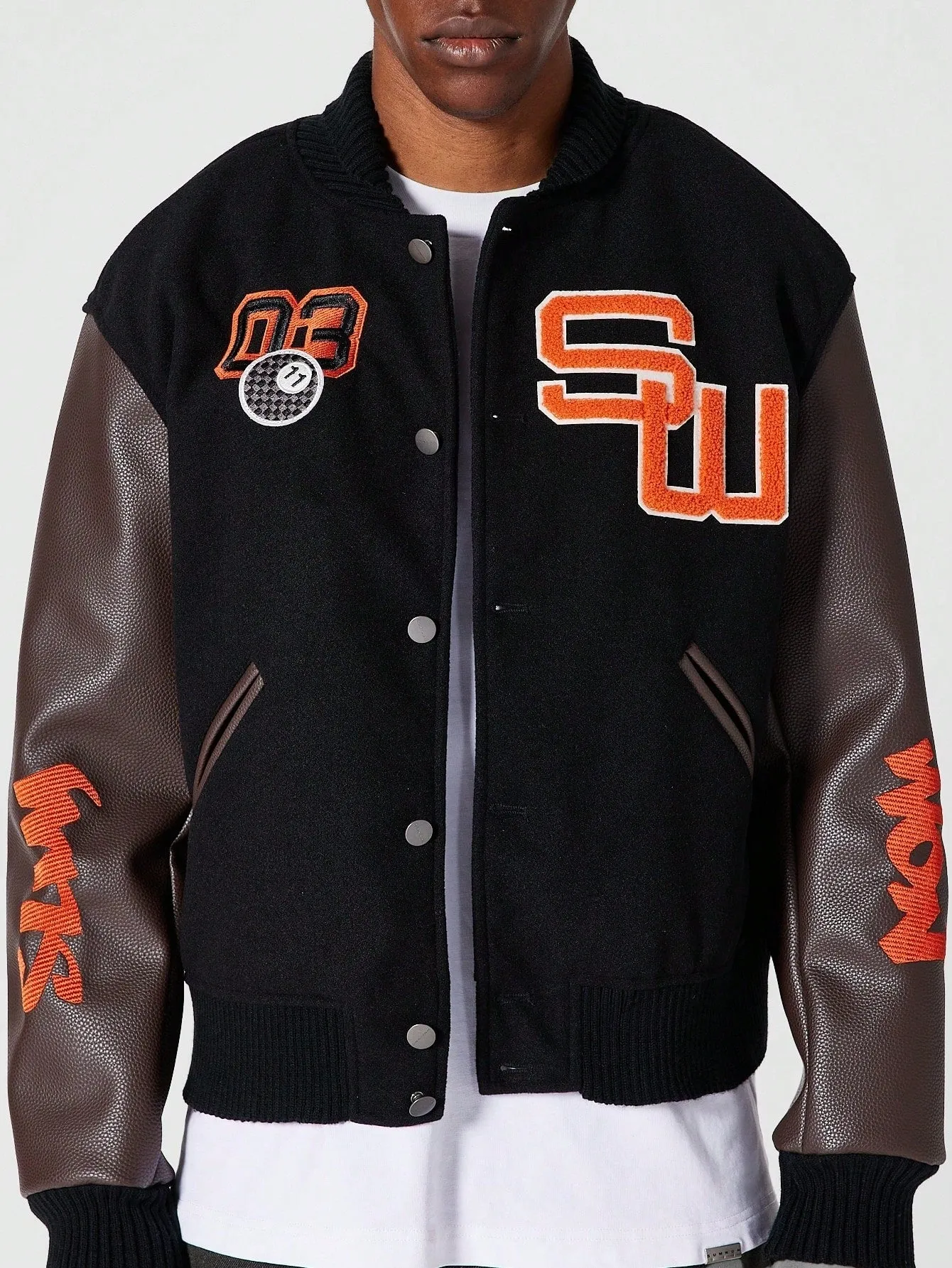 Badged Wool Varsity Jacket