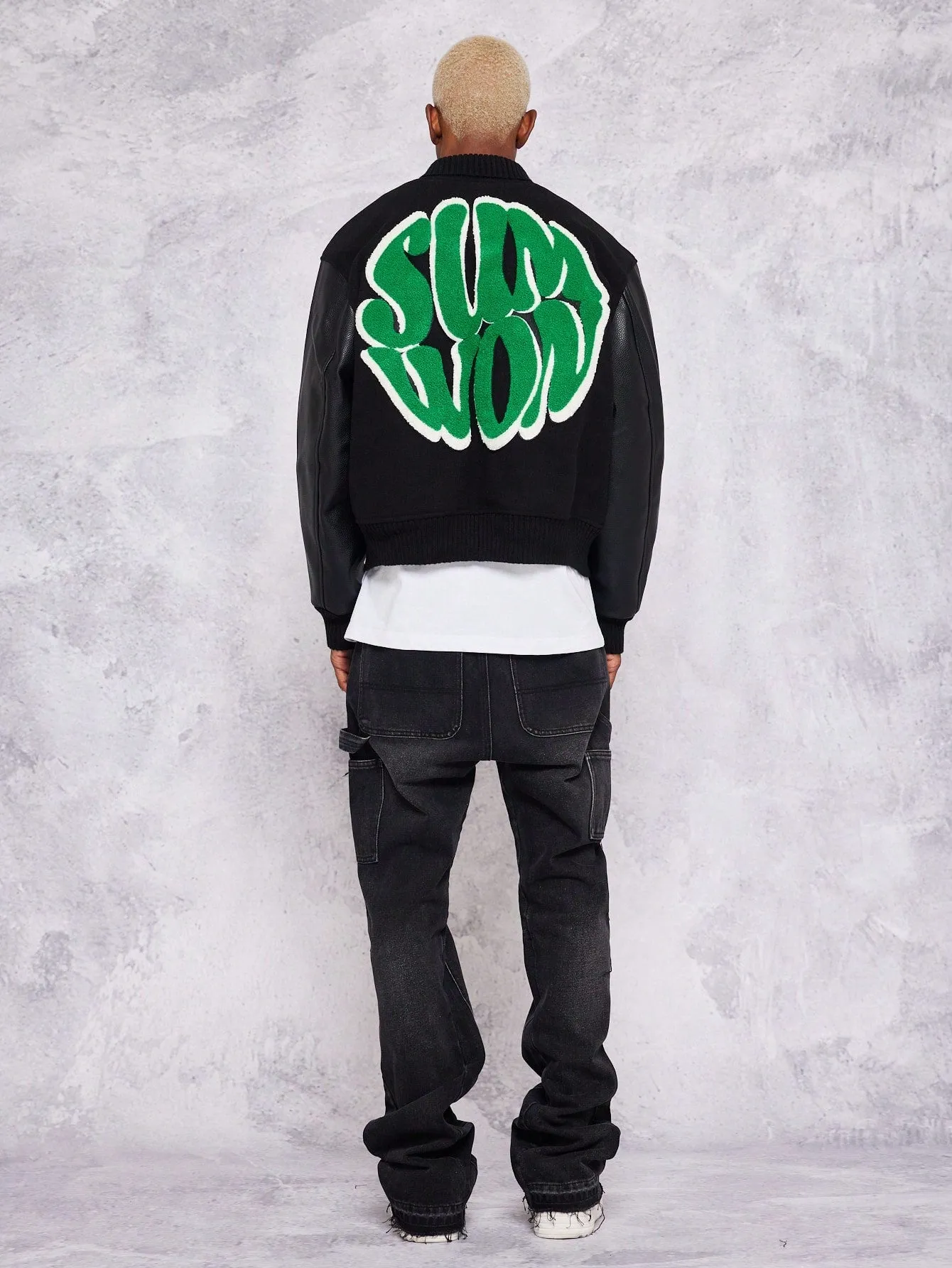 Badged Wool Varsity Jacket