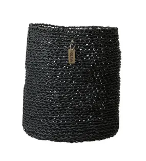 Black Handwoven Paper Basket