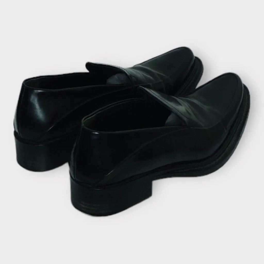 Black Patent Leather Pointed Toe Loafers