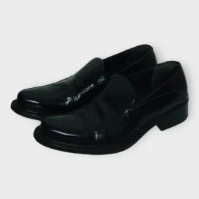 Black Patent Leather Pointed Toe Loafers