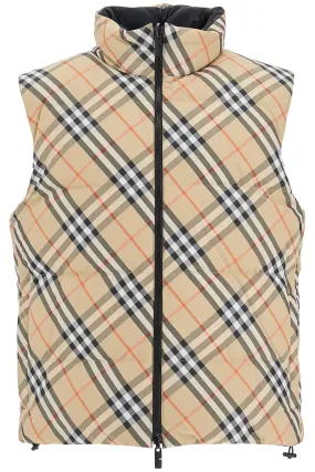 Burberry Ered  Reversible Checkered Nylon Sleeveless