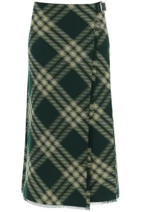 Burberry maxi kilt with check pattern