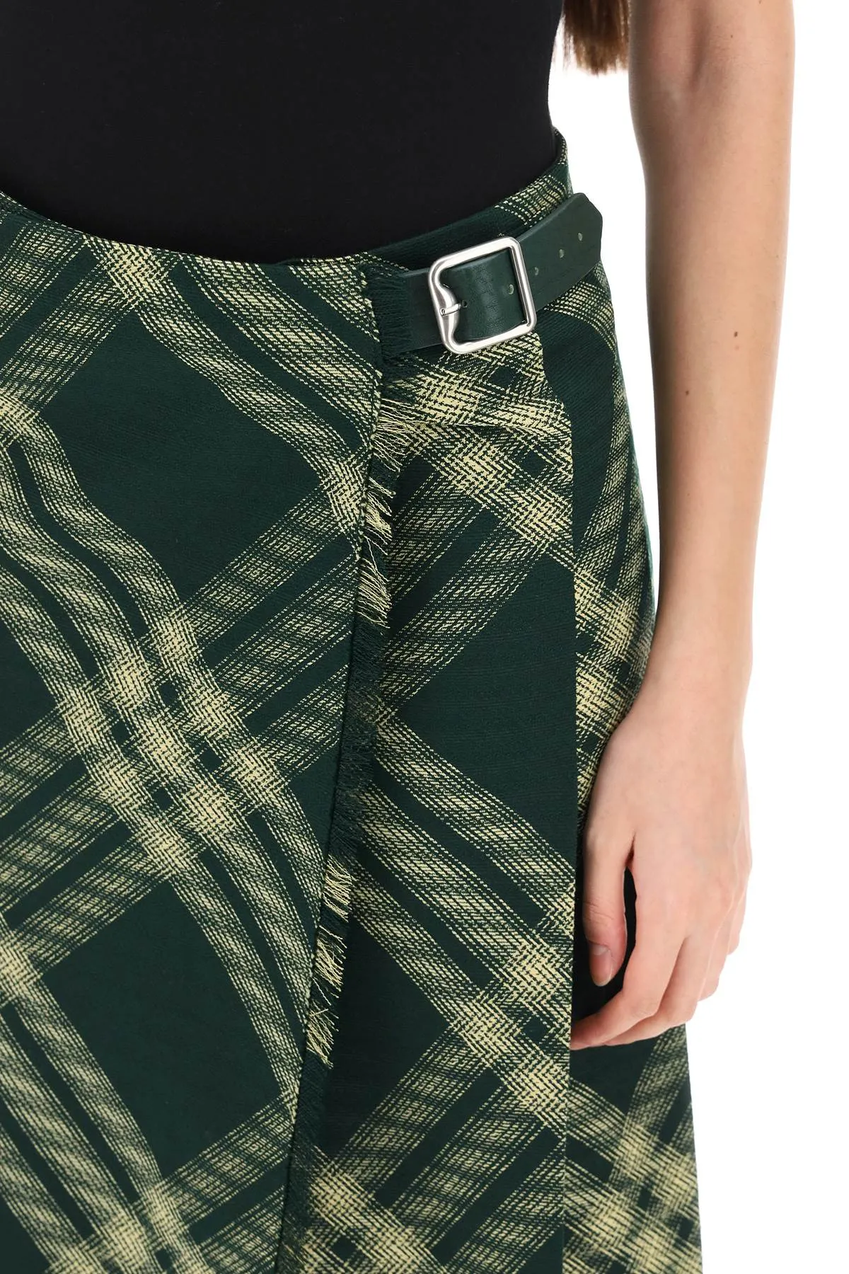 Burberry maxi kilt with check pattern