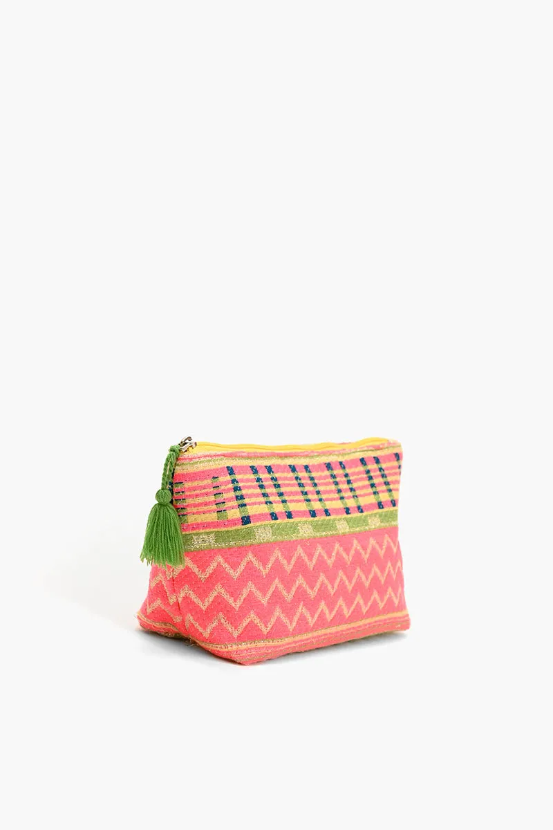 Chevron Handwoven Jacquard Cosmetic Pouch