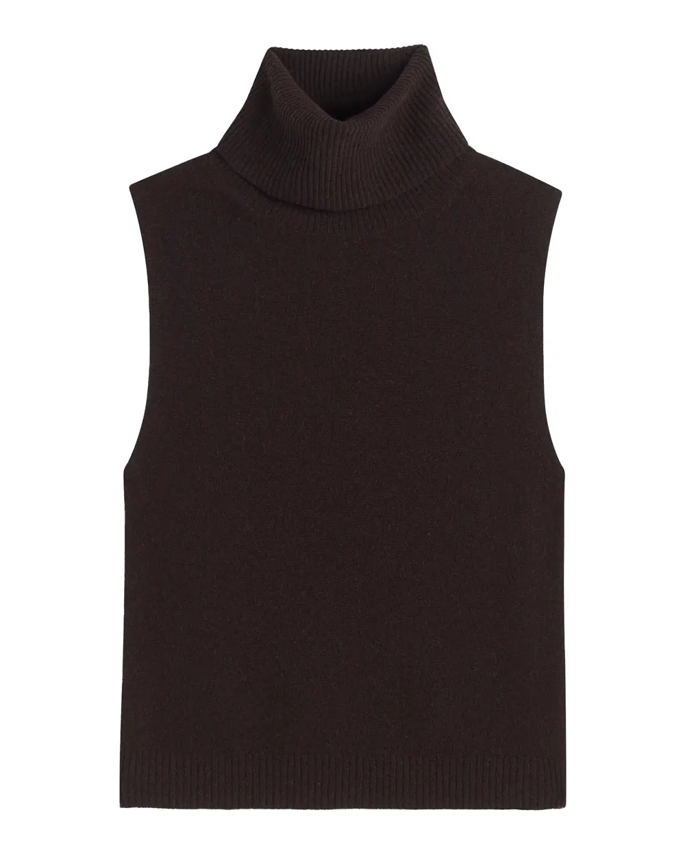 Chocolate Zoe Sleeveless Turtleneck