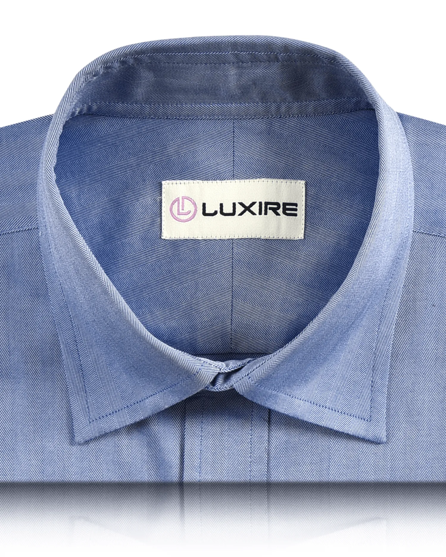 Classic Blue Herringbone Shirt