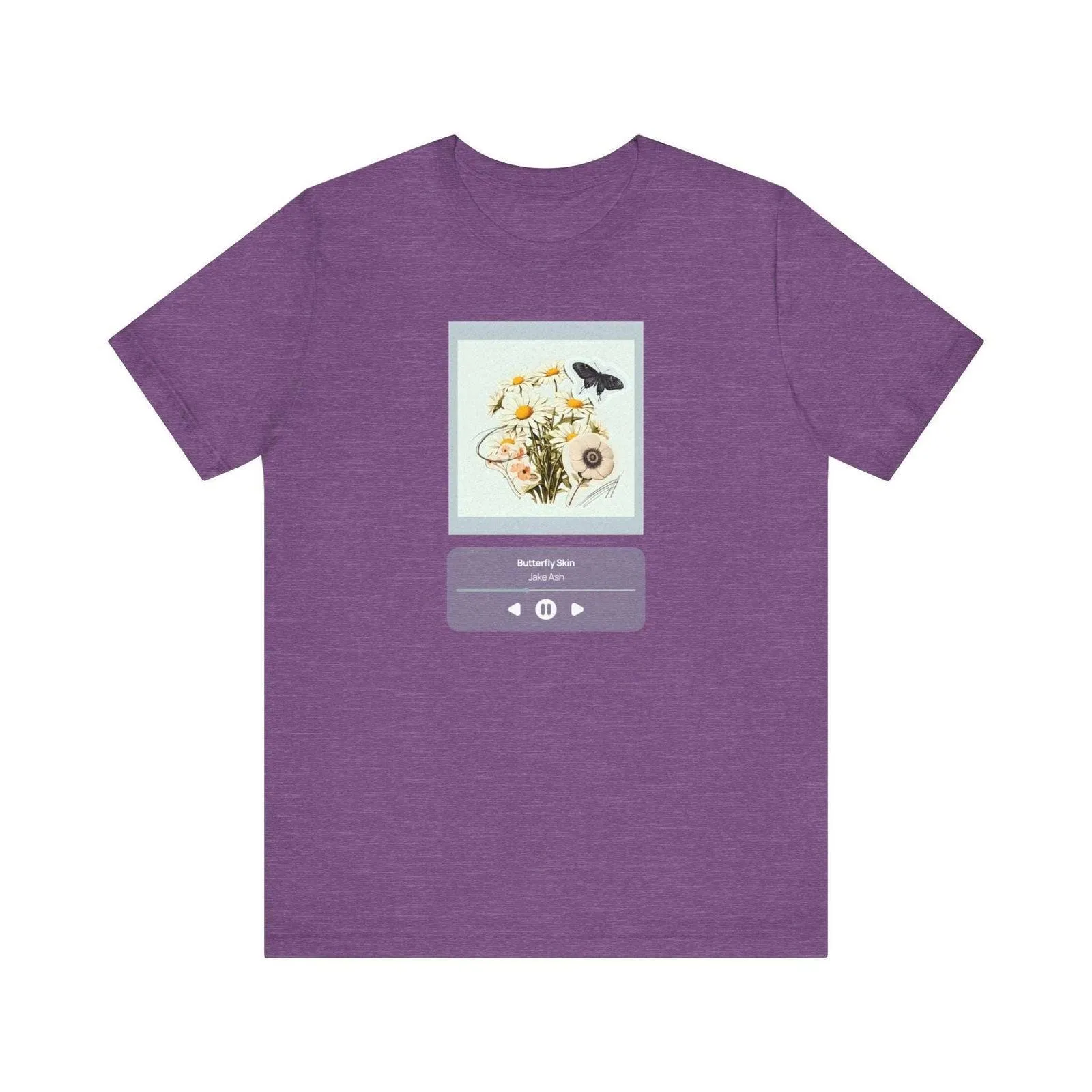 Classic Butterfly Skin Floral Lyric T Shirt