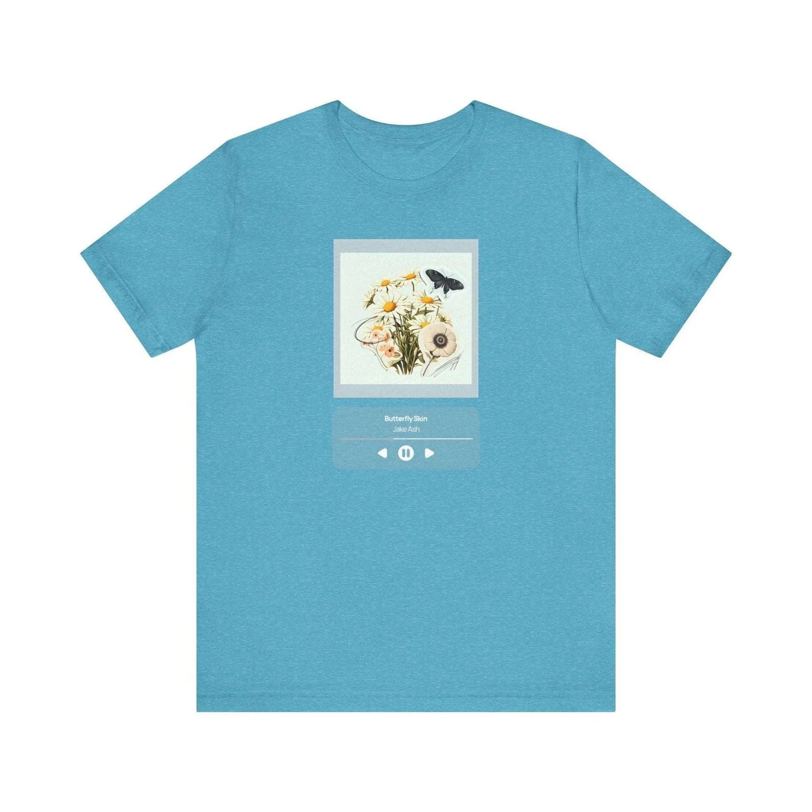 Classic Butterfly Skin Floral Lyric T Shirt