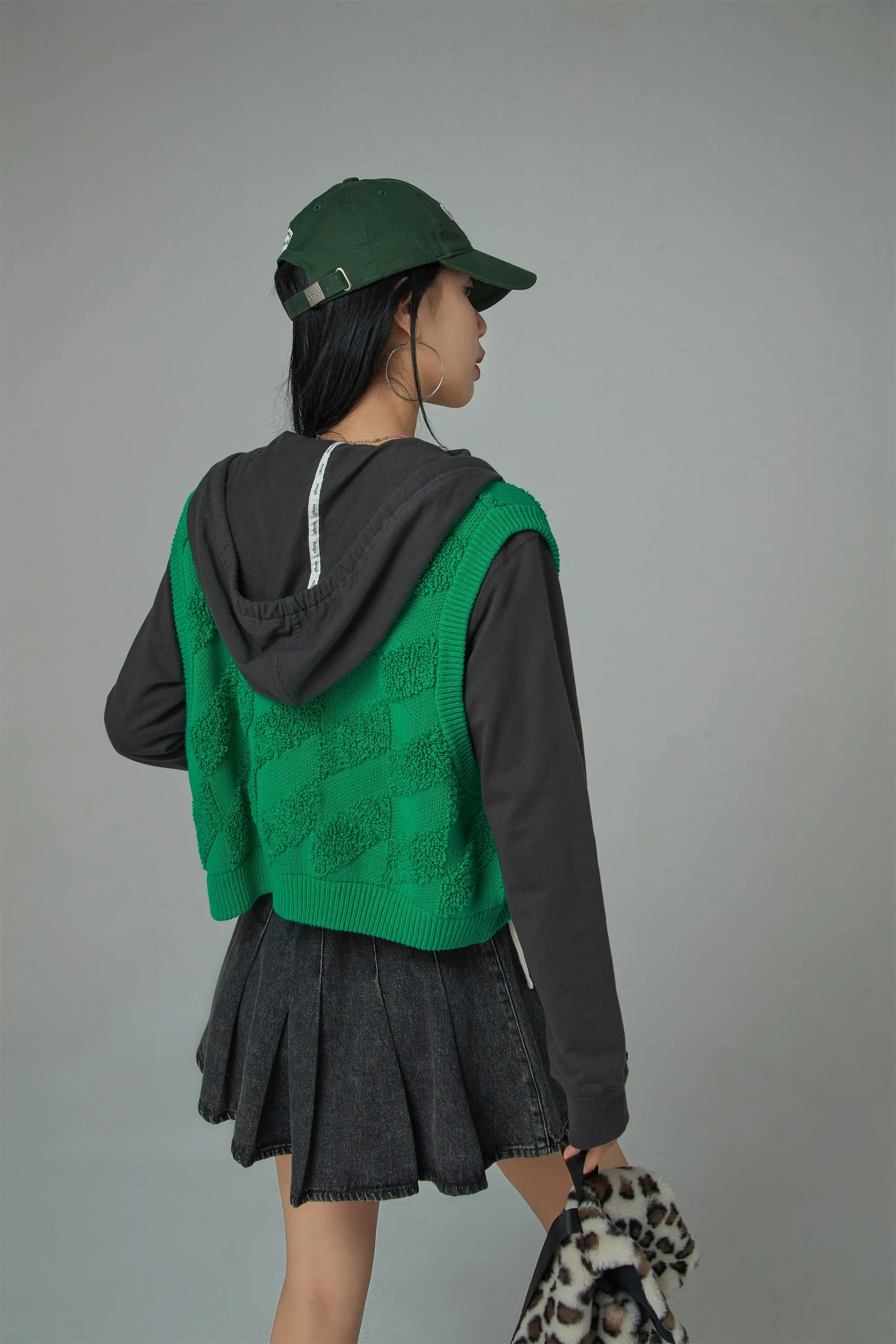 Climbing The Walls Loose Fit Sleeveless Knit Vest