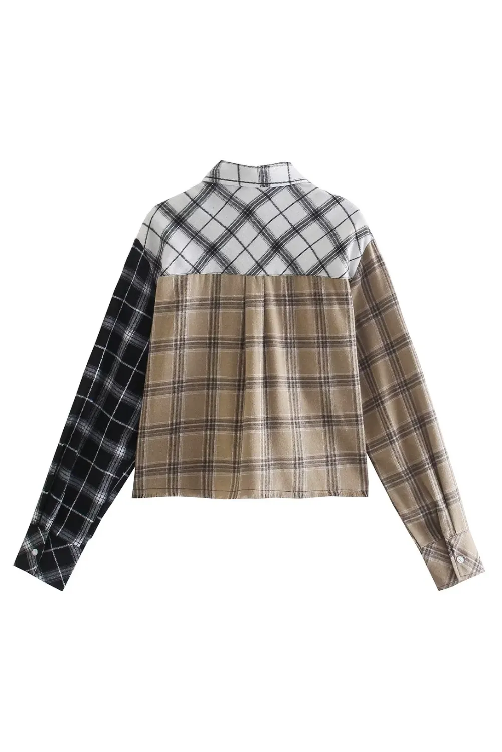 Color Block Checked Shirt #167713