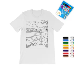 dinosaurColoring Colouring T-Shirt