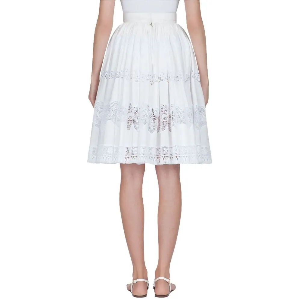 Dolce & Gabbana White Coton Skirt