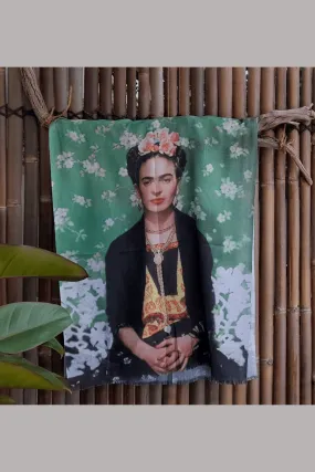 Frida Kahlo 100% Cotton Scarf Flowers