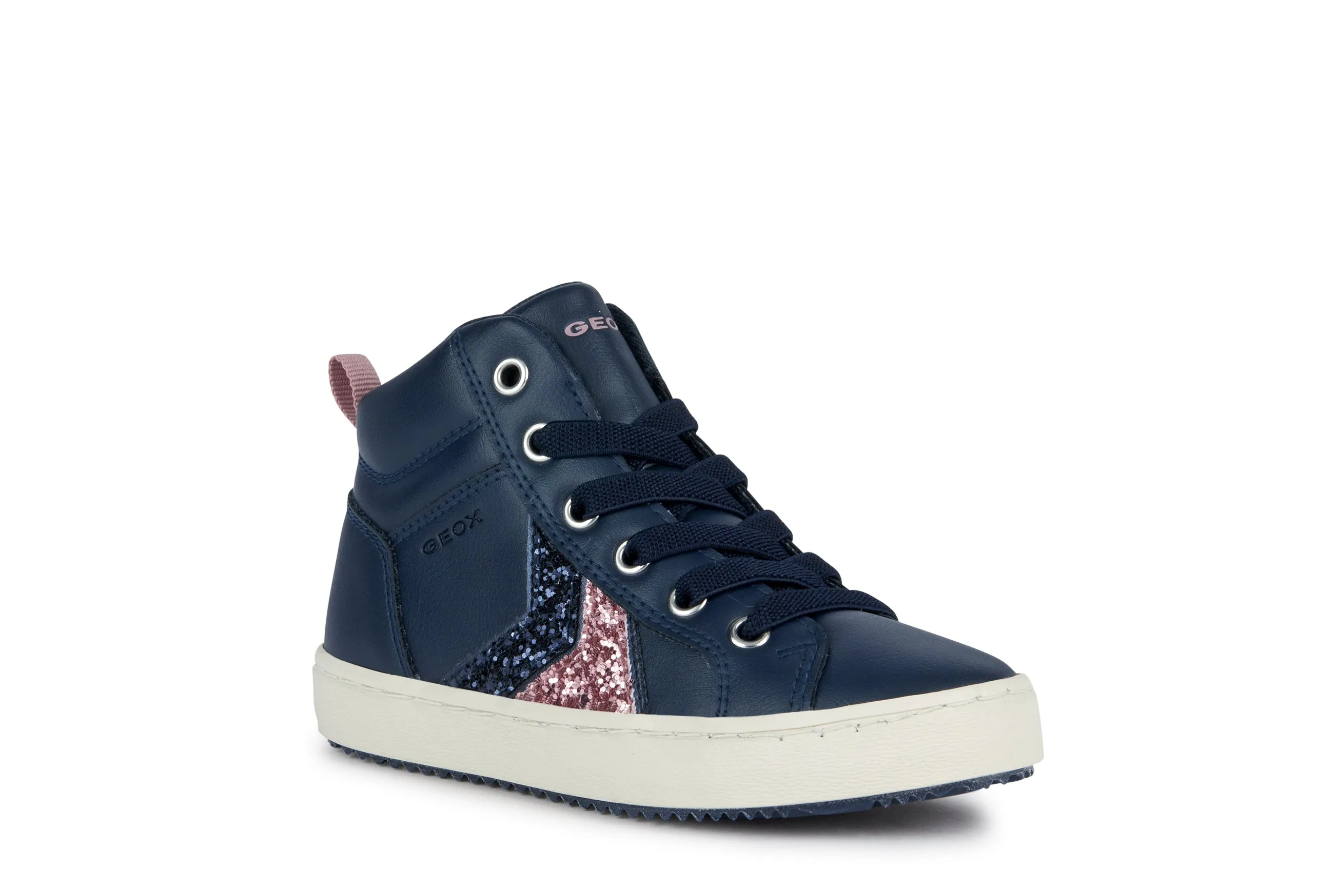 Geox Kalispera Girls Navy/Dark Pink Hi-Top Boot