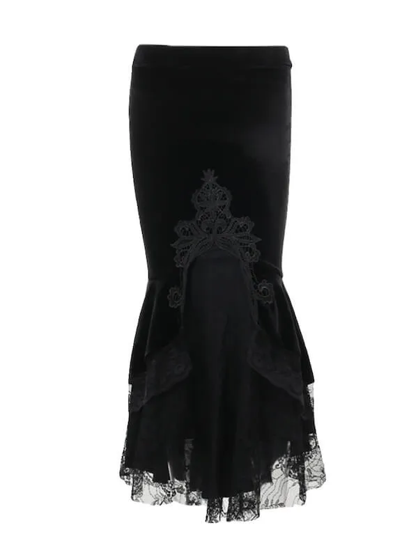 Gothic beauty fishtail skirt