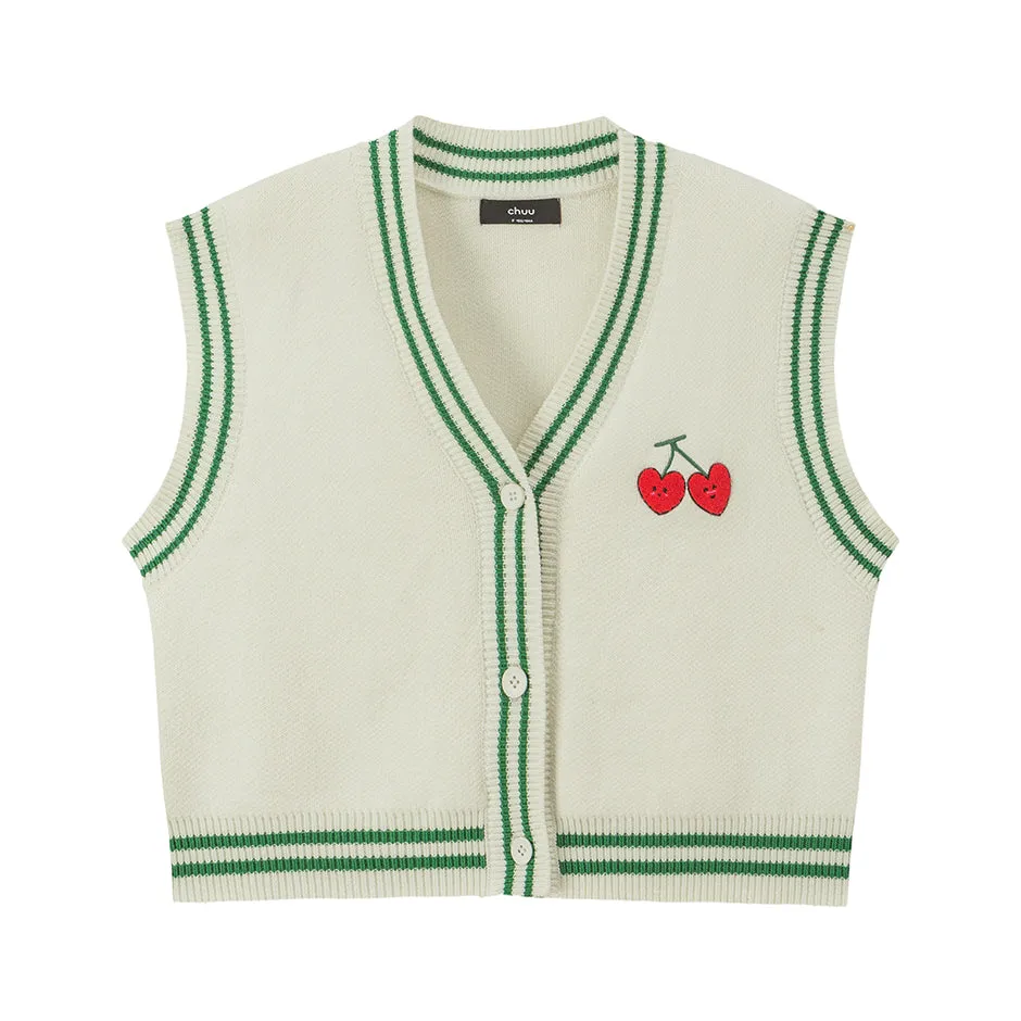 Heart And Cherry Knit Vest