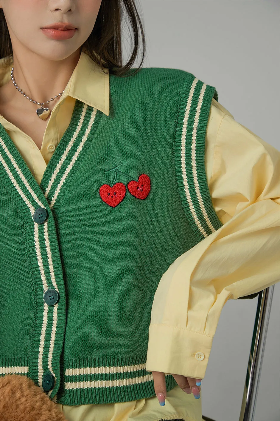 Heart And Cherry Knit Vest