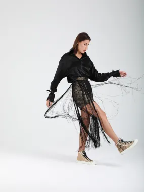 Kinetic Fringed Skirt