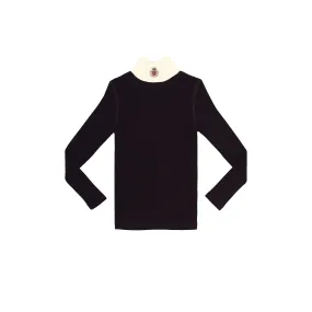 Little Parni Plum Logo Turtleneck