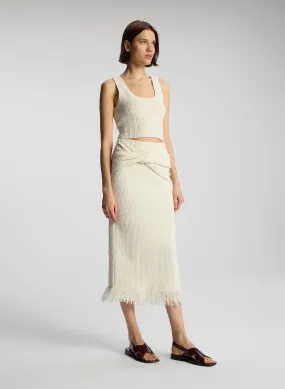 Lucia Bouclé Knit Midi Skirt