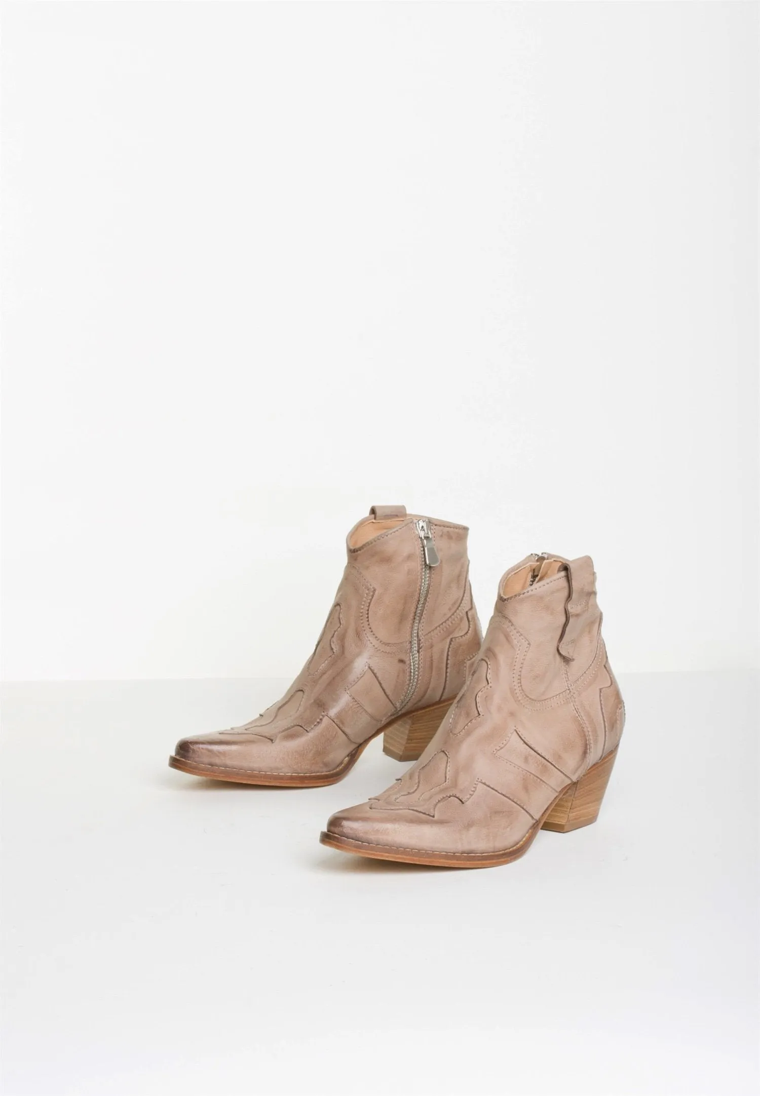 Lucy Taupe Western Boots