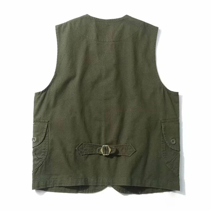 Men Vests Men's Summer Sleeveless Multi-pocket