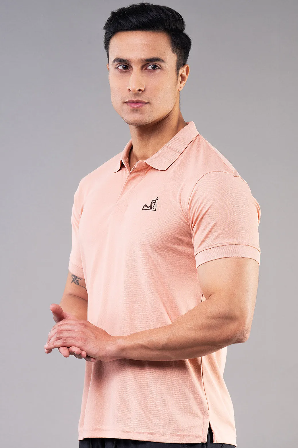 MINIMAL BUZZ CLASSIC POLO T-SHIRTS - PEACH