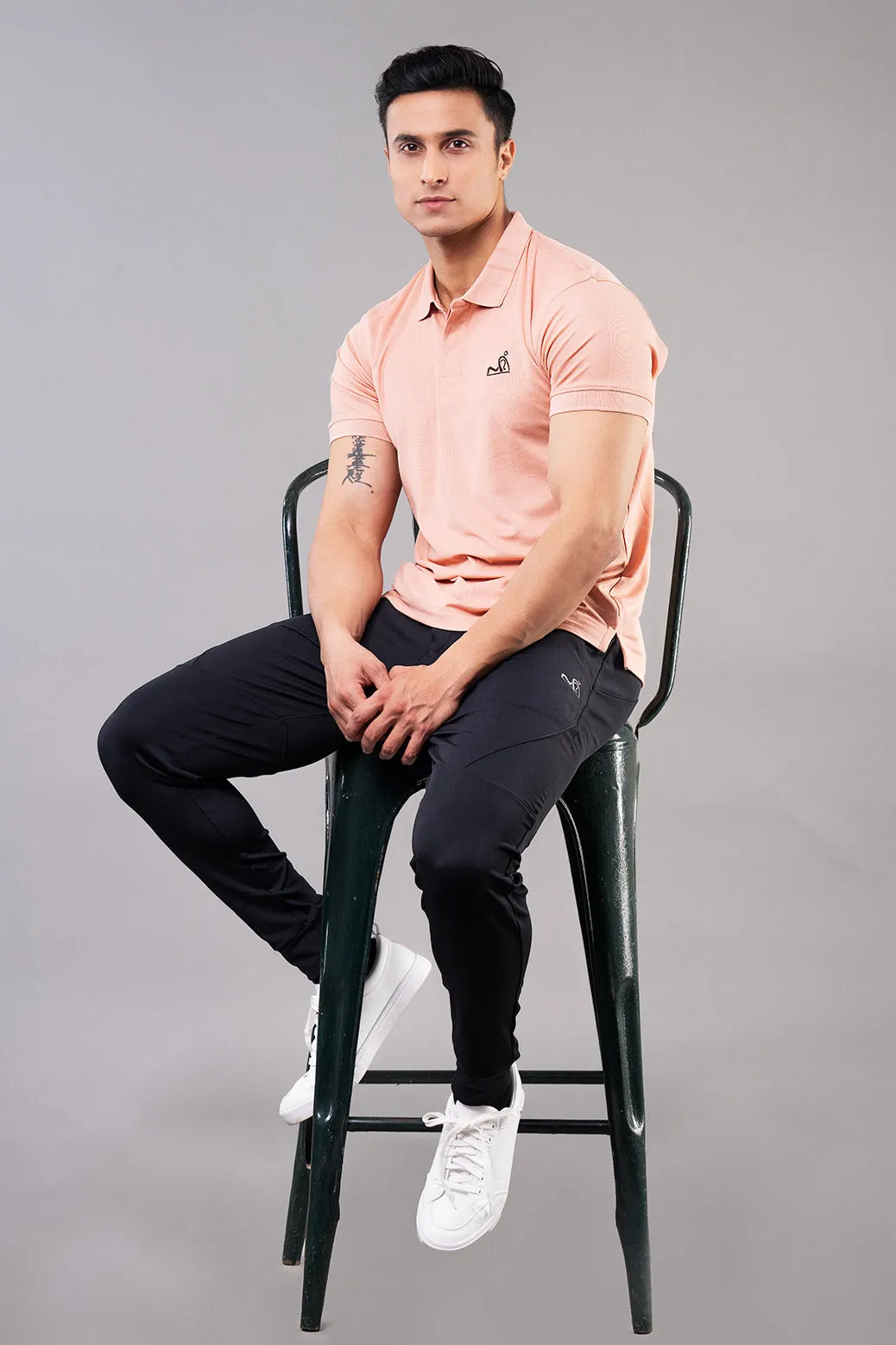 MINIMAL BUZZ CLASSIC POLO T-SHIRTS - PEACH