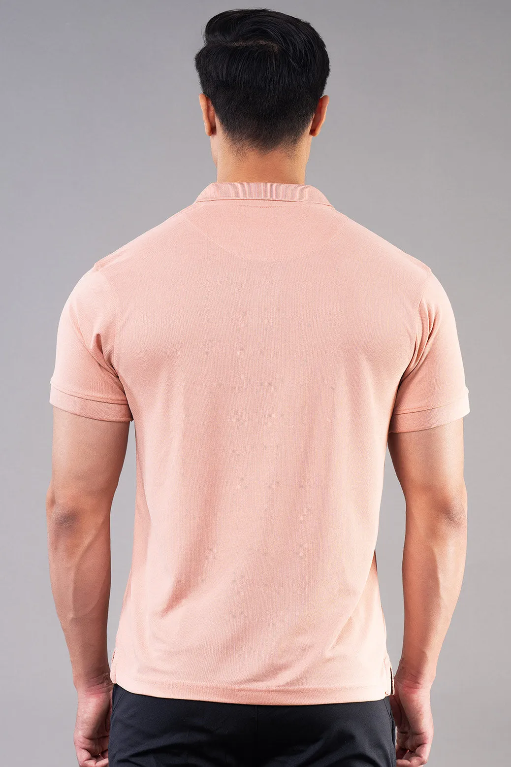 MINIMAL BUZZ CLASSIC POLO T-SHIRTS - PEACH