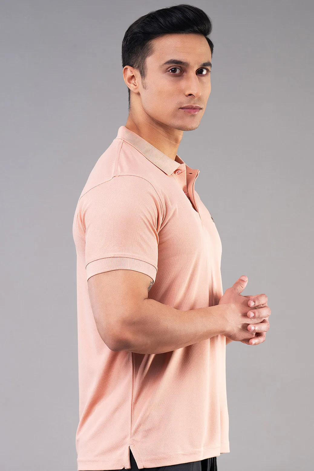 MINIMAL BUZZ CLASSIC POLO T-SHIRTS - PEACH