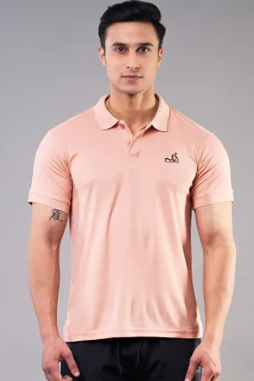 MINIMAL BUZZ CLASSIC POLO T-SHIRTS - PEACH