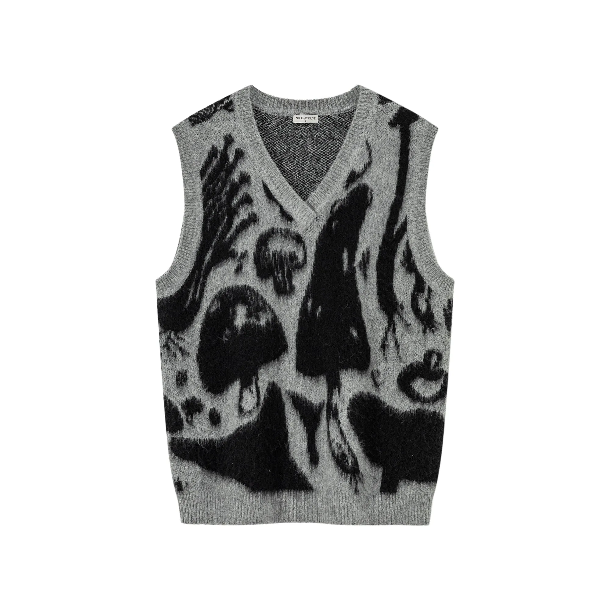 Mushroom Sleeveless Knit Vest