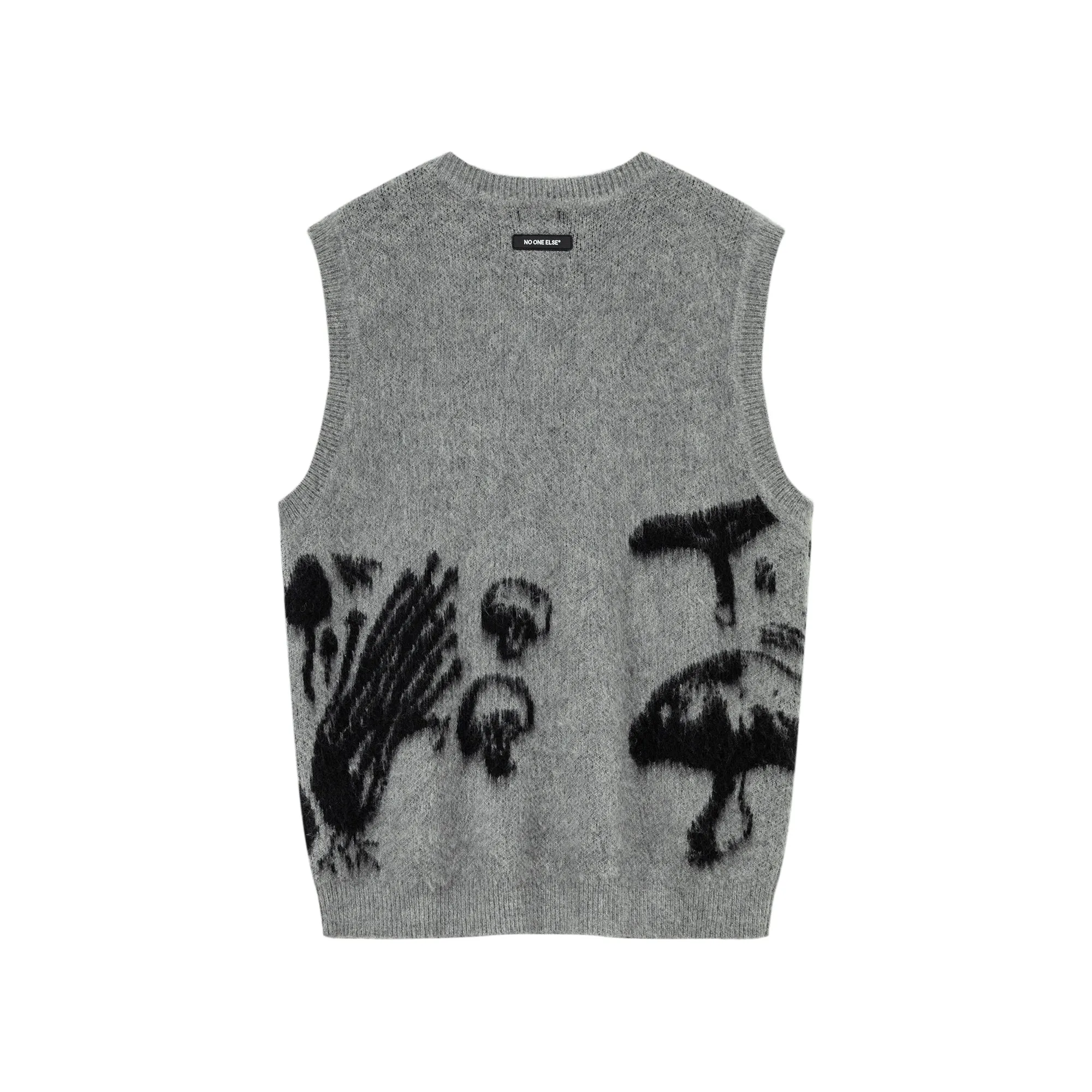 Mushroom Sleeveless Knit Vest