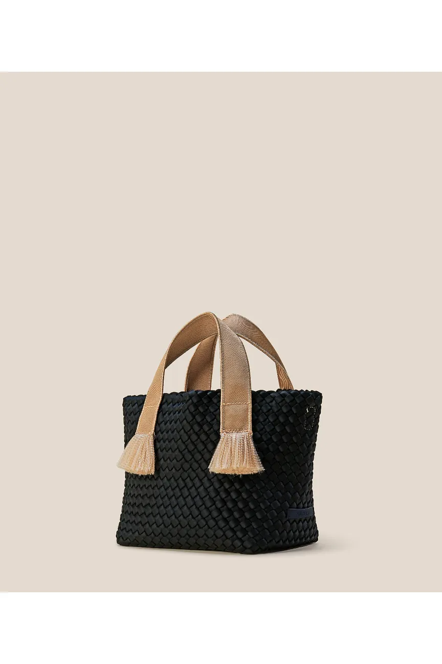 NAGHEDI Tulum Tote Small Woven Bag SN0194 | Umbra (Solid)