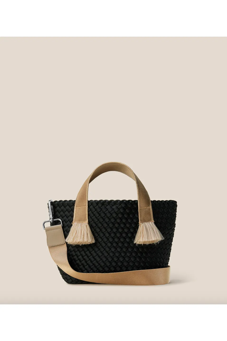 NAGHEDI Tulum Tote Small Woven Bag SN0194 | Umbra (Solid)