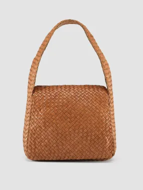 OC CLASS 062 Woven - Brown Leather Shoulder Bag