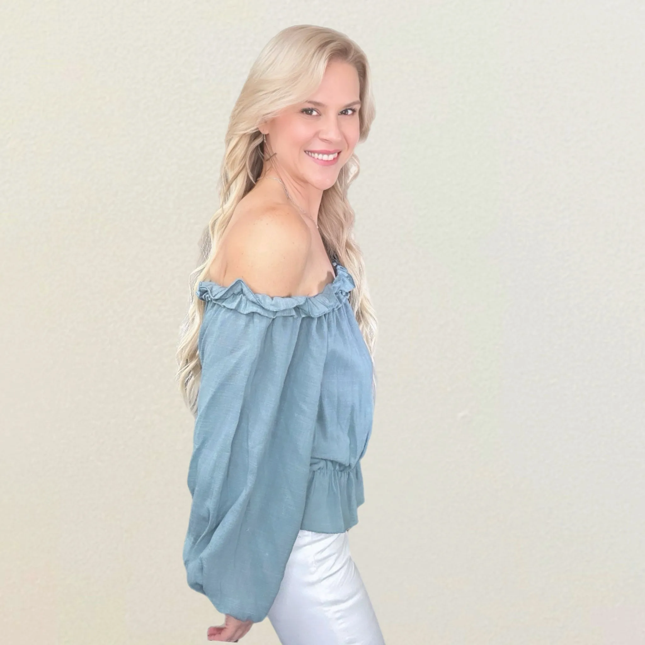 Off the  Shoulder Ruffle Top