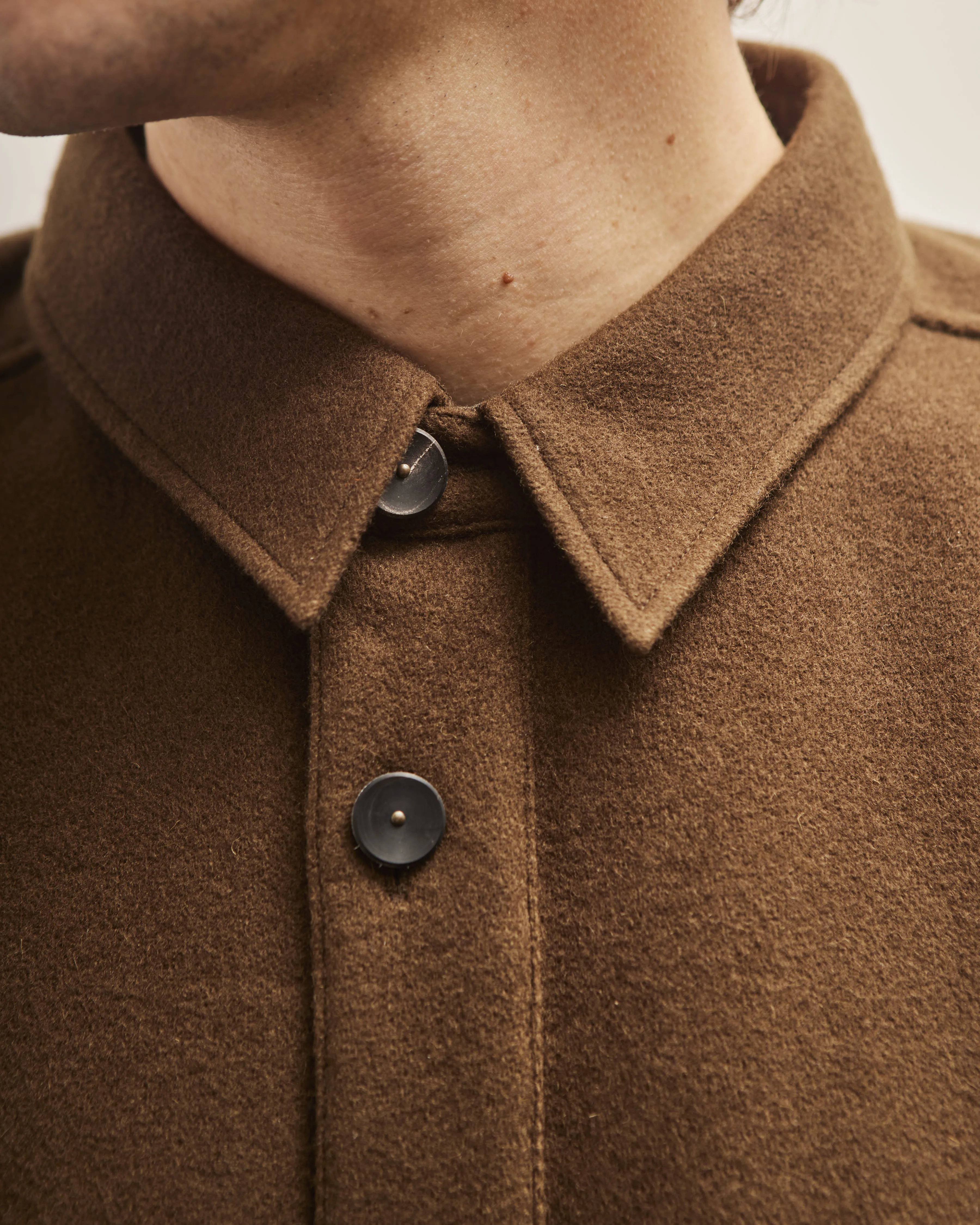 Postalco Unisex Free Arm Button Jacket, Walnut