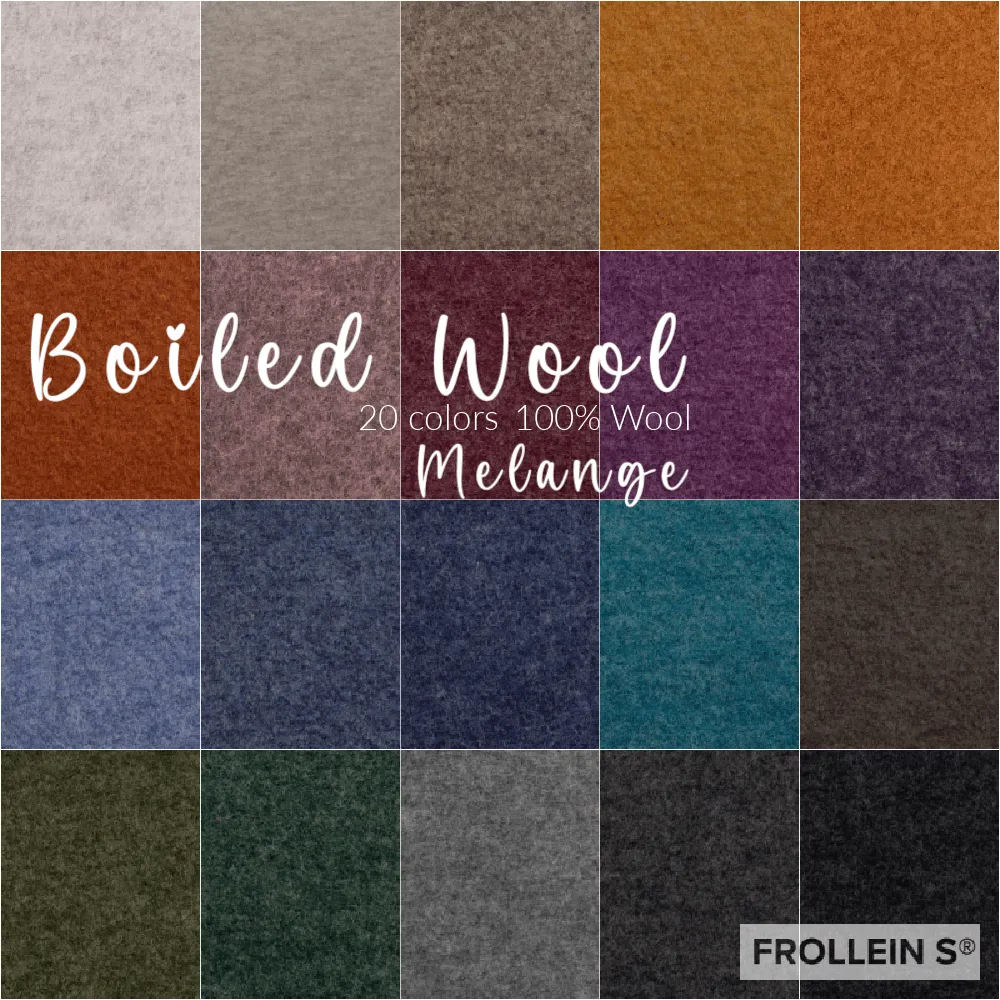 PRE-ORDER - Boiled Wool Fabric - Melange | Sustainable High-Quality Wool for Sewing